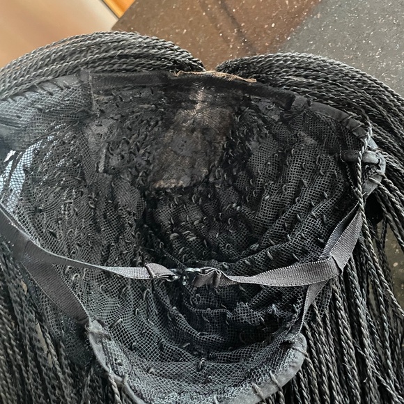 30 inch Hand Braided Micro Twist Lace Front Braided Wig in Black  READY TO SHIP - Picture 11 of 14